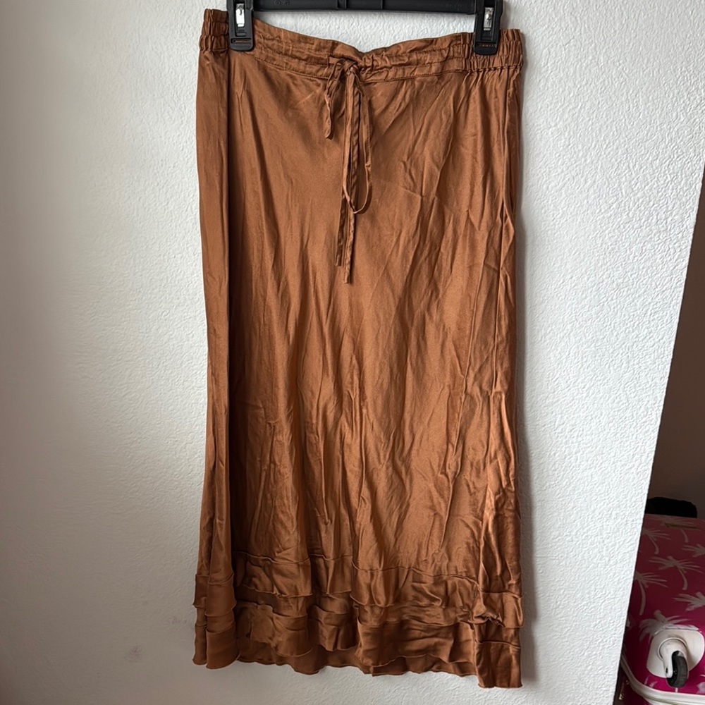 100% silk midi skirt Australian designer label Lee Mathews